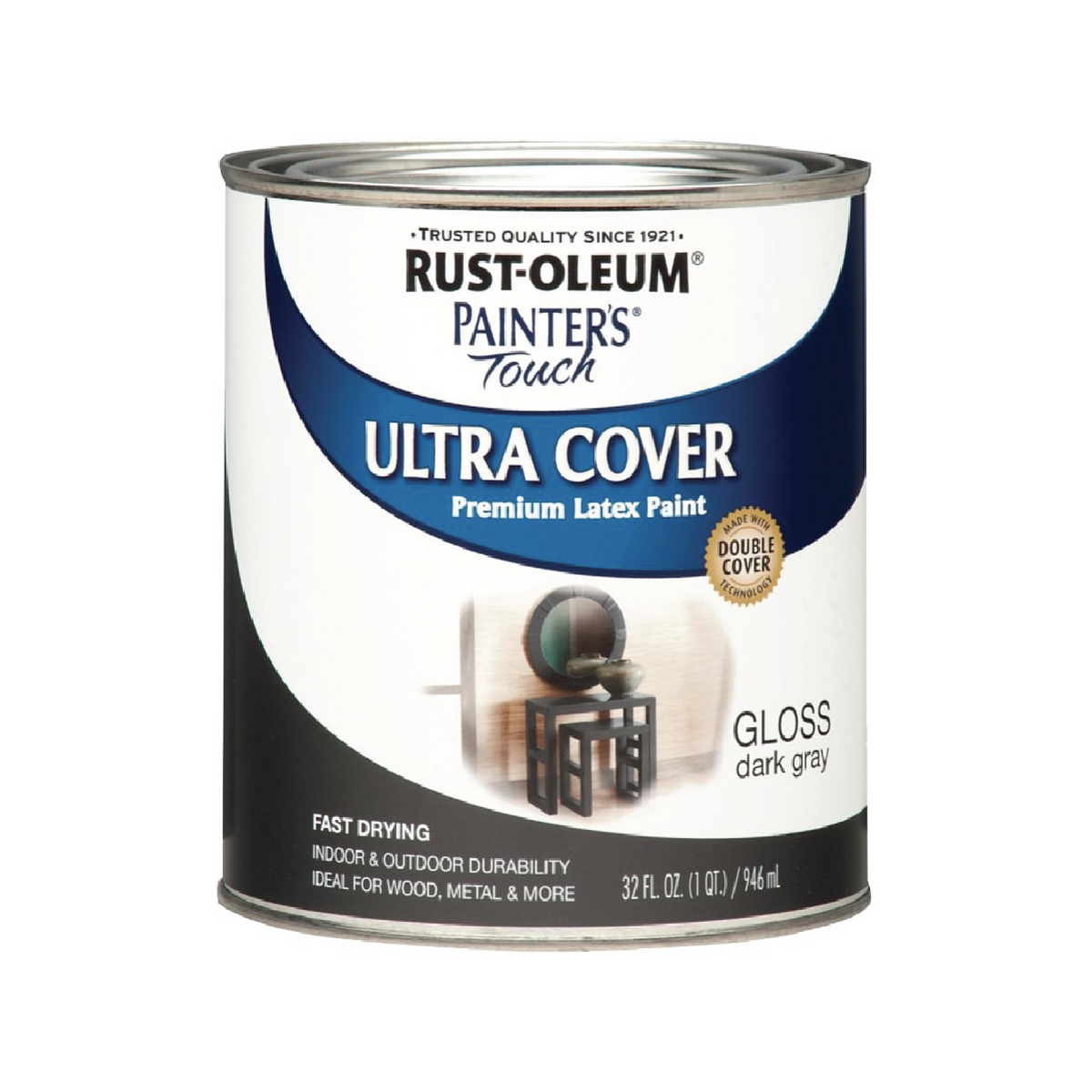 RUST-OLEUM DARK GREY ENAMEL PAINT 1QT
