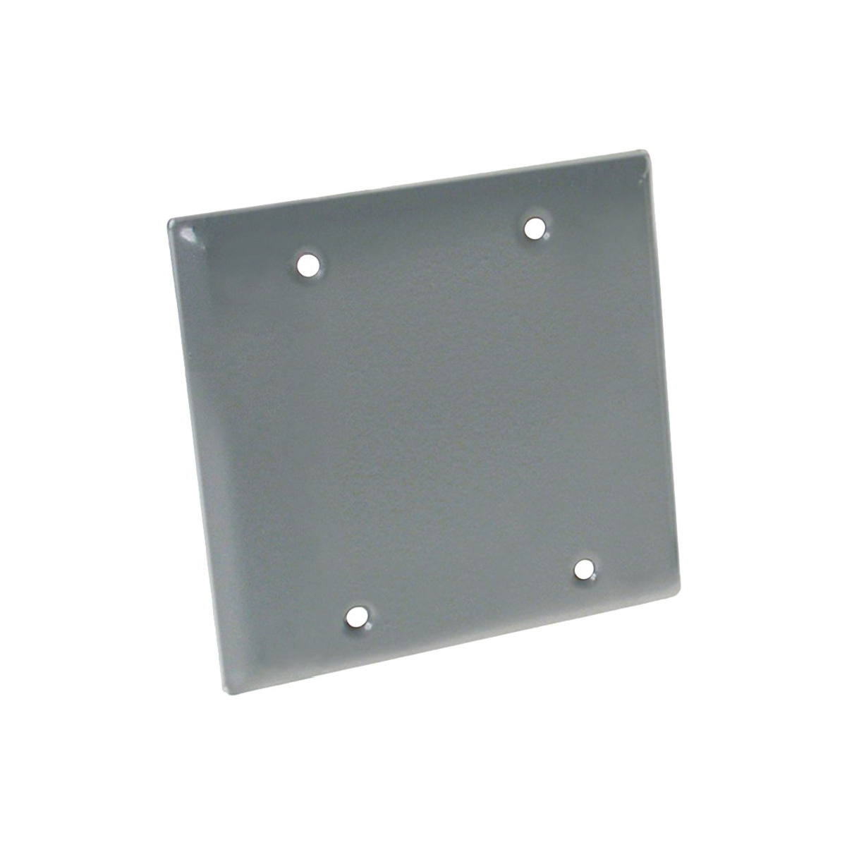 2 GANG METALLIC BLANK WEATHERPROOF OUTLET COVER