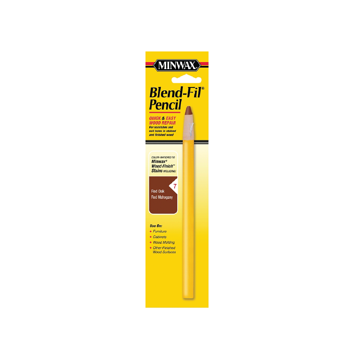MINWAX WOOD FILLER PENCIL SOLID RED MAHOGANY/OAK NO7