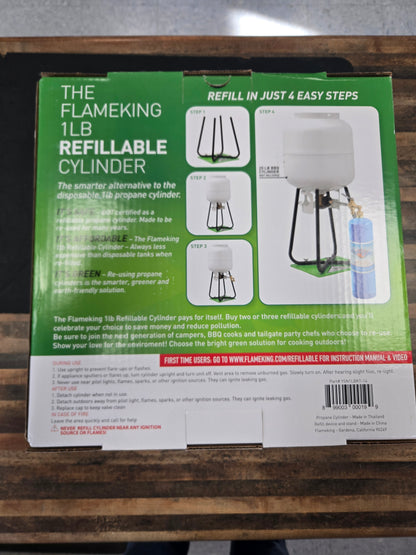 Flame King 1lb Refillable Cylinder+Kit