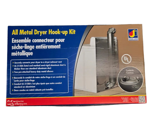 DRYER HOOK-UP KIT--METAL 4in x 8ft