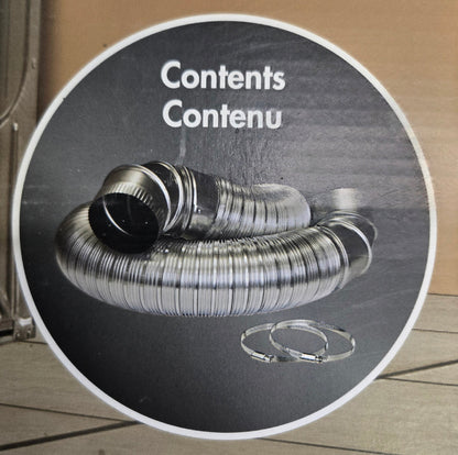 DRYER HOOK-UP KIT--METAL 4in x 8ft