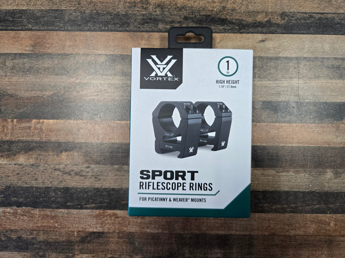 VORTEX SPORT RIFLESCOPE RINGS 1in HIGH