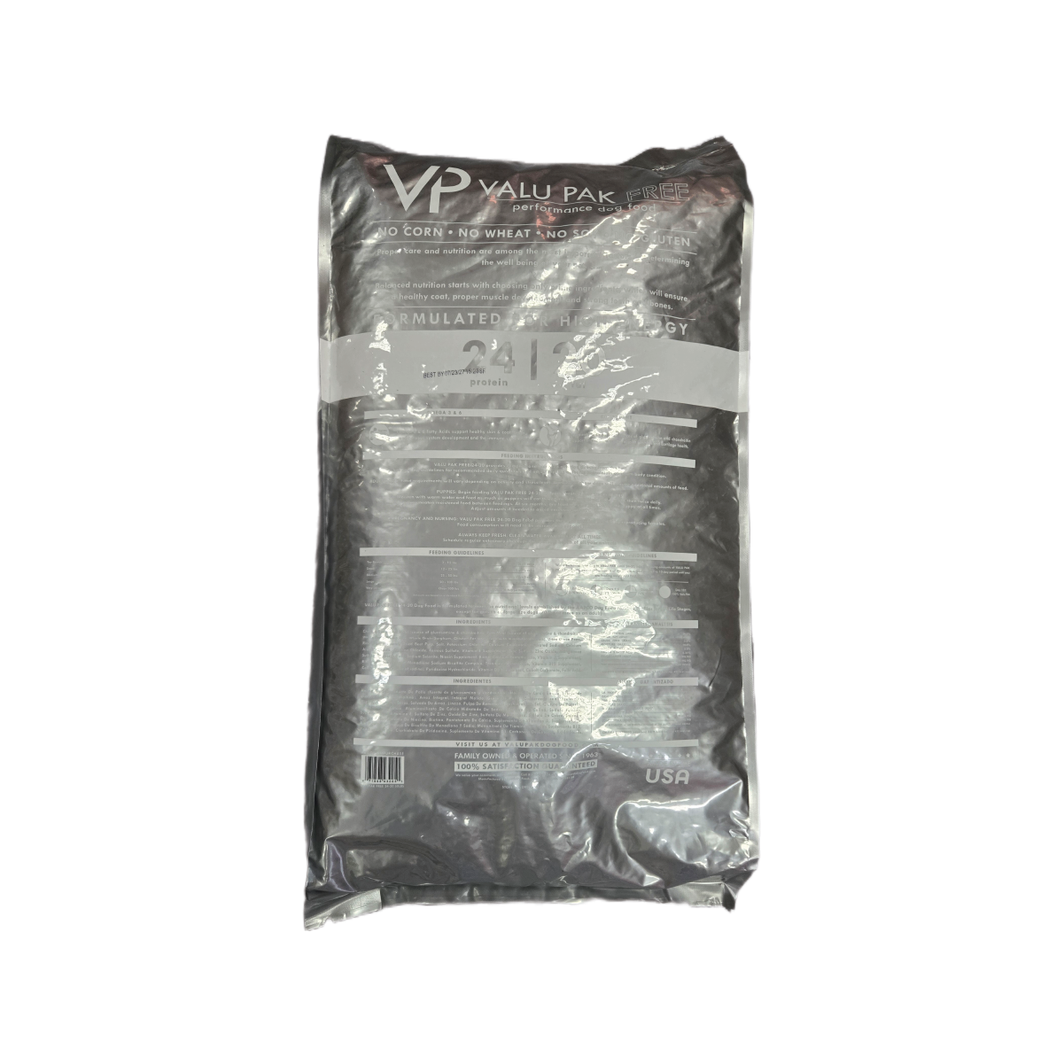VALU PAK PERFORMANCE DOG FOOD SILVER 50LB BAG