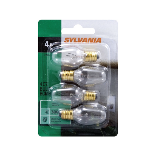 SYLVANIA CANDELABRA INCANDESCENT LIGHT BULB 4PK
