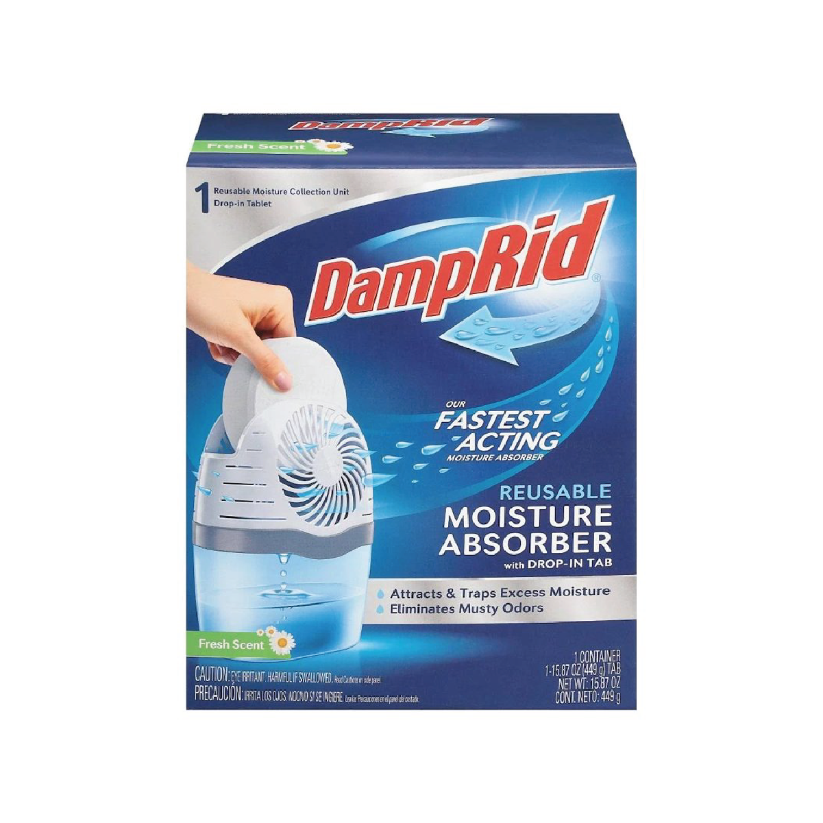 DAMPRID REUSEABLE DROP-IN TAB MOISTURE ABSORBER STARTER KIT