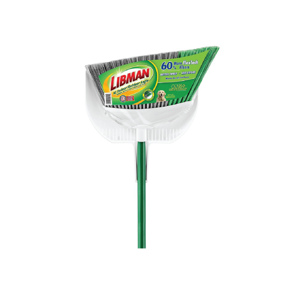 LIBMAN PRECISION ANGLE SERIES BROOM WITH DUSTPAN