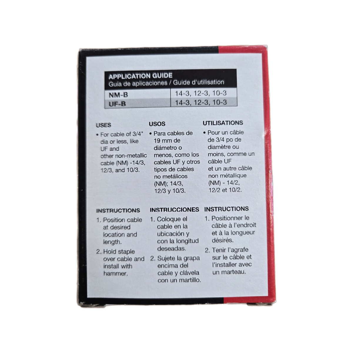 GARDNER BENDER NM CABLE STAPLES