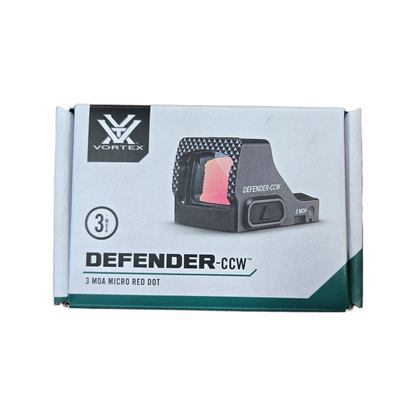 VORTEX DEFENDER-CCW MICRO REFLEX SIGHT BLACK 3 MOA DOT RED